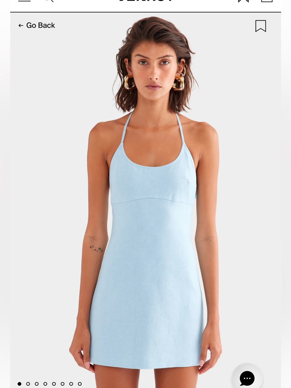 Venroy Scoop Neck Halter Mini Dress